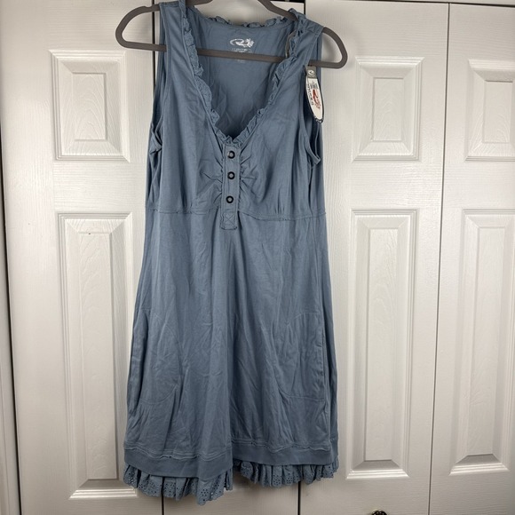 Roper Dresses & Skirts - Roper Cotton Eyelet Women's Summer Dress Size XL Jersey Blue NWT